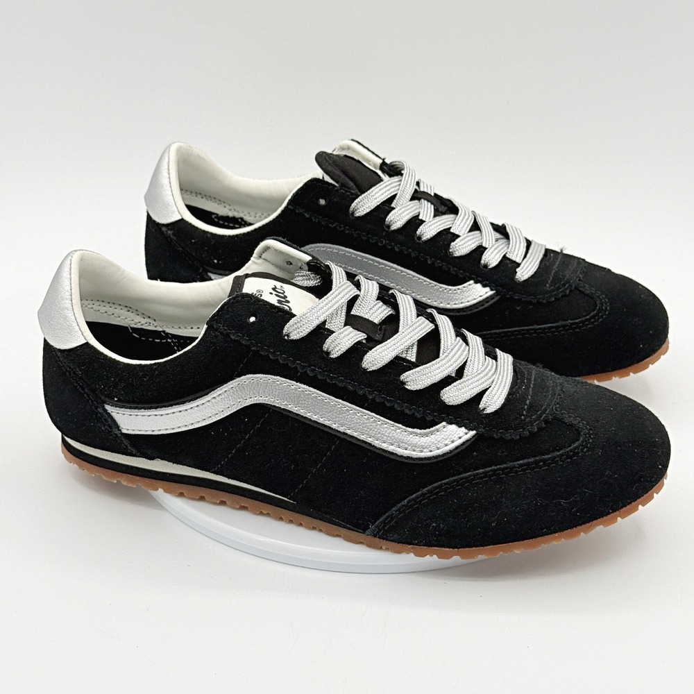 Vans Super Lowpro Black Silver / Size 7 Womens / Suede - New
